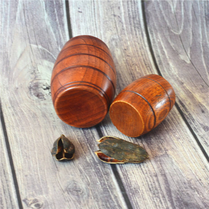 Tasse à bière en bois en forme de baril, écologique, personnalisable, en bois de jujube, vente chaude - Product Image 4