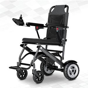 Kursi Roda Lipat Ringan Berbahan Aluminium dengan Baterai Lithium 9.8kg 10A untuk Penyandang Disabilitas, Kursi Roda Elektrik Portabel - Product Image 4