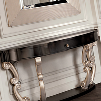Elegante Mesa Consola Moderna de Madera Maciza de Caoba, Personalizable en Color/Tamaño, Mueble para TV, Mueble para Sala de Estar, Duradero, para Villa o Apartamento