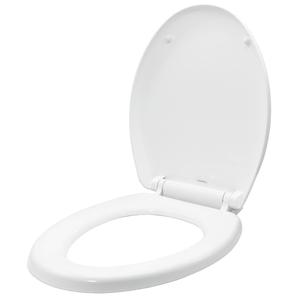 Sistema di chiusura morbida in polipropilene PP bianco coprisedile universale Design Tablet accessorio da bagno-confezione da 1 - Product Image 1