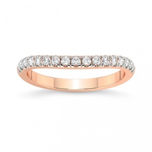 แหวนเพชรโค้งมนเพชรเลี้ยงในห้องปฏิบัติการ 0.33 กะรัต น้ำหนักรวม 14K ทองคำแท้ สี FG ความสะอาดระดับ VS 17 เพชร ผู้ผลิตโดยตรง - Product Image 2