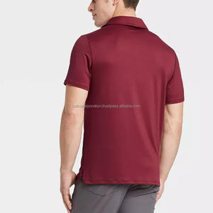 Venta al por mayor 100% algodón personalizado de manga corta para hombres Polo patrón sólido solapa ropa de trabajo ecológico de punto logotipo personalizado - Product Image 3