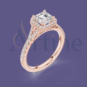 Bague de fiançailles de conception de couronne 10K bijoux de mariée uniques - Product Image 1