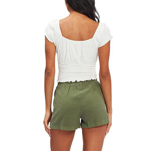 Pantalones cortos de mujer de tela de algodón de última moda para correr, yoga, fitness, gimnasio y actividades de verano - Product Image 6