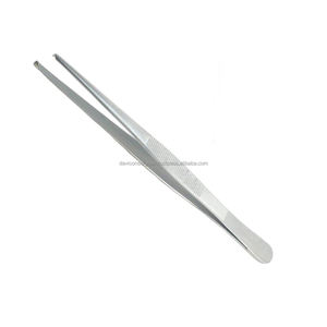 Pinces à dissection manuelles réutilisables de qualité chirurgicale avec pointes dentelées en acier inoxydable certifiées CE - Product Image 5