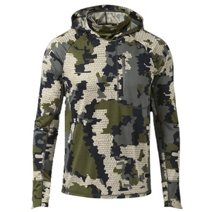 HUNT GEAR Sweat à capuche unisexe de chasse en softshell léger, imprimé camouflage numérique arbre intégral, respirant, idéal pour l'été - Product Image 1