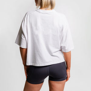 T-shirts de culture surdimensionnés personnalisés Offre Spéciale pour les femmes Gym unie respirante et vêtements décontractés pour l'été - Product Image 2