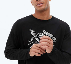 Camiseta Deportiva Personalizada para Hombre, Cuello Redondo, Estilo Formal, Impresión Puff, Diseño Sólido, Holgada, Transpirable, de Punto, Secado Rápido - Product Image 2