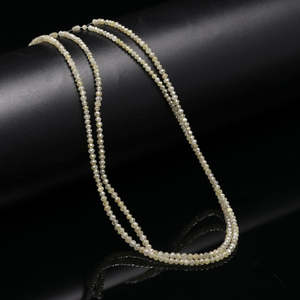 Collier en diamant jaune naturel AAA+ époustouflant, perles rondes facettées personnalisées - Product Image 1