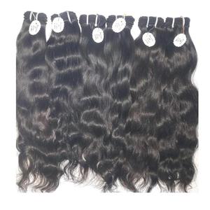 Extensiones de cabello humano Remy Virgen sin procesar de cabello natural indio crudo voluminoso, paquetes de trama alineados con cutícula completa - Product Image 4