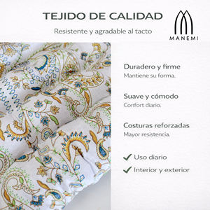 Cojines para Silla de Interior/Exterior Acolchados Repelentes al Agua de 40x40x5 cm con Correas de Sujeción, Fáciles de Limpiar, con Soporte Lumbar - Product Image 5