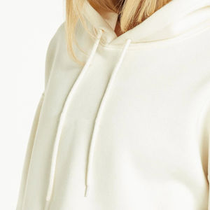 Sweat à capuche avec logo personnalisé de qualité supérieure 100% coton pull à capuche recadrée sérigraphie pour hiver sweats à capuche pour femmes - Product Image 4