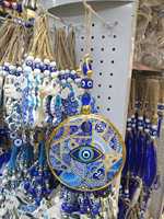 DAFNI EVIL EYE 13 CM Décoration Murale Traditionnelle Magnétique en Verre Gaufré Fait Main, Cadeau Promotionnel Nouveauté pour le Nouvel An Chinois