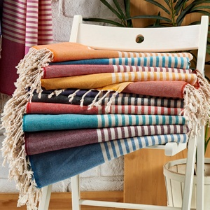 Serviette turque à dos en tissu éponge, Lilas ou Argile, 33x66 po - Product Image 1