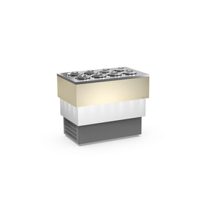 Vitrina Refrigerada para Helados FRAMEC Pozzetto CARRARA 8 CREAM-2 con Tubos Cilíndricos 8+8, 1180 x 724 x 976 mm - Product Image 1