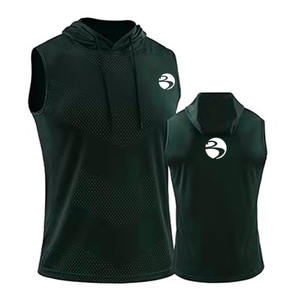 Chaleco Informal Holgado con Capucha para Hombre, de Secado Rápido, Transpirable, sin Mangas, Diseño en Blanco, Chaleco Deportivo - Product Image 6