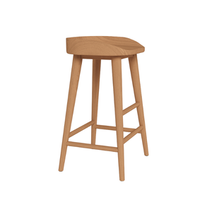 Taburete de Bar Moderno y Minimalista de Madera de Teca Sólida para Isla de Cocina, Bar en Casa, Hotel y Restaurante - Product Image 2