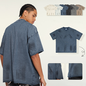 T-shirt surdimensionné Hip Hop Streetwear pour hommes T-shirt à manches courtes en coton avec impression graphique et logo personnalisé pour hommes - Product Image 2