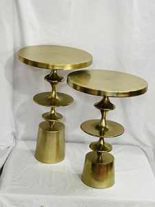 Compact Aluminum <b>Side</b> <b>Table</b> For <b>Small</b> Living Areas Providing Space Saving Solution With Contemporary Metal Look - Product Image 3