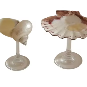 Gobelet en coquillage fait main écologique Verre à vin naturel Tasse en coquillage durable Logo personnalisé - Product Image 1