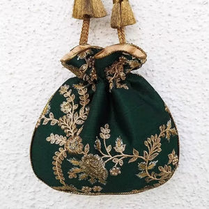 Stylish <b>Bridal</b> Wedding Potli Bag Women Embroidered Traditional <b>Handbag</b> Ethnic Purse Wholesale - Product Image 1