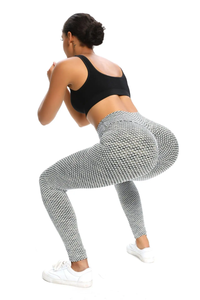 Mallas de Yoga de cintura alta elástica para mujer OEM, pantalones ajustados de realce sin costuras para gimnasio - Product Image 2