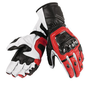 Guantes de Motocicleta de Cuero Deportivo Unisex de Alta Calidad, Color Personalizado, Recubiertos de Poliuretano, Antideslizantes, Diseño de Dedos Completos con Gancho - Product Image 1