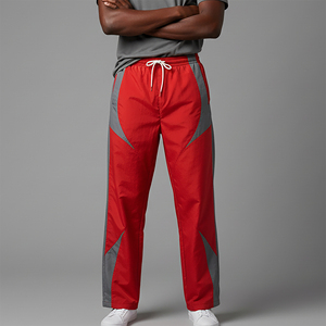 กางเกงวอร์มผู้ชายสีบล็อกกันลมน้ำหนักเบาพิมพ์โลโก้ตามสั่งมีแถบเอวยางยืดกางเกงซักได้ใหม่2025 - Product Image 1