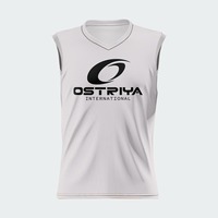T-shirt sans manches Ostriya décontracté et léger en coton tricoté 100 %, col en V, coupe ajustée pour homme, respirant, séchage rapide, sublimation
