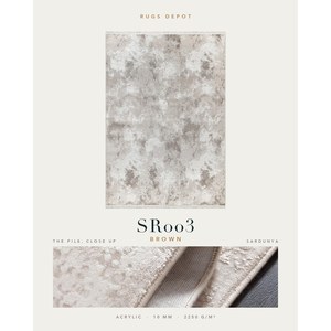 พรมอะคริลิคขายส่ง SARDUNYA SR003 สีน้ำตาล พรมตุรกีผลิตด้วยเครื่องจักร สำหรับห้องนั่งเล่น โครงการโรงแรม - Product Image 2