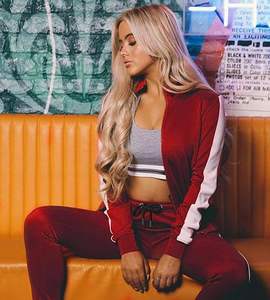 Traje de jogging informal para gimnasio para mujer con bolsillos Sudadera con capucha y cremallera completa Chándal de manga larga Trajes de entrenamiento de Otoño de 2 piezas Logotipo frontal - Product Image 6