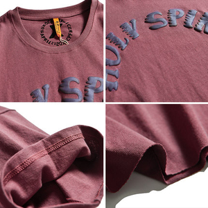 เสื้อยืดพิมพ์ลายหน้าจอกราฟิกสำหรับผู้ชายเสื้อยืด DTG 100% ผ้าฝ้ายถักเฮฟวีเวตสำหรับเสื้อยืดพิมพ์ลายพัฟ - Product Image 2