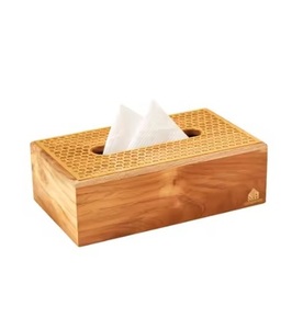Caja de pañuelos de madera de diseño maravilloso, vajilla ecológica, cajas decorativas de almacenamiento de pañuelos para restaurantes, hoteles y mesas para el hogar - Product Image 1