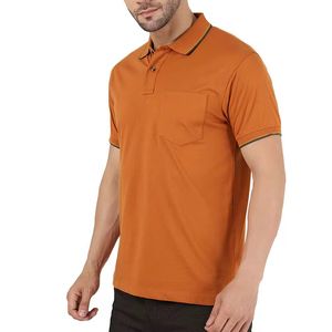 เสื้อโปโลสำหรับผู้ชายเสื้อถักสำหรับ100% พิมพ์ซับลิเมชันผ้าฝ้ายปักโลโก้ตามสั่ง - Product Image 2