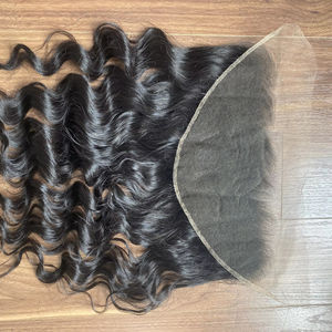 SUPER LACE 13*4 13*6 para Lace Frontal Kinky Curly/Bone Straight Raw Virgin Hair Closure Extensiones de cabello humano natural - Product Image 1