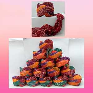 Safa traditionnel populaire du Rajasthan rouge, turban en coton pour cérémonie de mariage, occasion spéciale, pagadi - Product Image 6