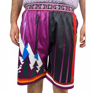 Shorts en maille imprimés pour hommes, mode estivale de rue, élastiques, respirants, séchage rapide, 100% polyester, service OEM, shorts en maille pour hommes - Product Image 1