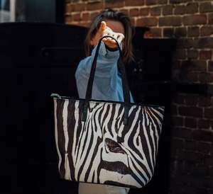 <b>Large</b> Fashion Animal Print Genuine Leather Shopping <b>Bag</b> with Shoulder Handle for Gym Sport & Wedding Daily Use - Product Image 3