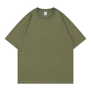 Camiseta Casual de Manga Corta para Hombre, Color Verde Azulado, Cuello Redondo, Corte Holgado, 100% Algodón Jersey, Tejido Liso Teñido - Product Image 6