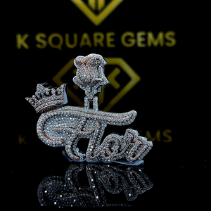 High Quality <b>Iced</b> <b>Out</b> <b>Chain</b> with Custom Pendant 18K Rose Gold S925 Sterling Silver Hip Hop Pendant for Women - Product Image 1
