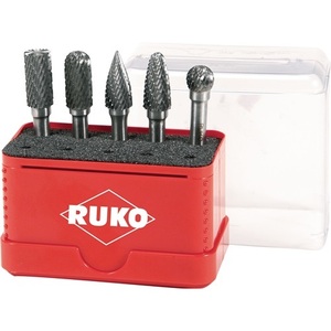 Jeu de fraises à diamètre de tige de 6 mm, 5 pièces en carbure ZYA-ST/WRC/SPG/RBF/KUD RUKO - Product Image 1