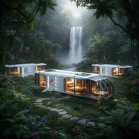 Maison capsule préfabriquée modulaire écologique et moderne pour le centre de villégiature
