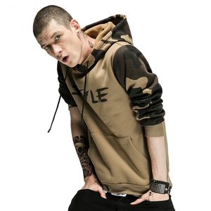 Pull à manches camouflage sur mesure Sweats à capuche pour hommes Service OEM Sweat à capuche à manches longues en coton polaire respirant sans fermeture éclair - Product Image 1