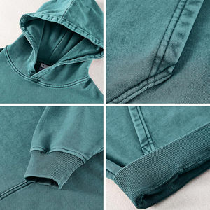 Sweat à capuche en molleton 100% coton pour homme, coupe ample, épaules tombantes, imprimé, coupe ample, saison hivernale, XS, personnalisé, noir, en boîte - Product Image 5