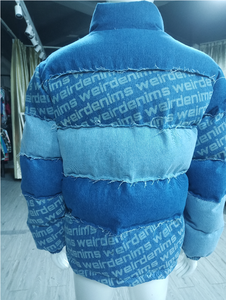 เสื้อแจ็คเก็ตผู้ชายแฟชั่นดีไซน์ใหม่ แจ็คเก็ตพัฟเฟอร์ฤดูหนาวสำหรับผู้ชายไซส์ใหญ่ แจ็คเก็ตบุหนาอุ่น ขายส่ง แจ็คเก็ตบับเบิ้ล บอมเบอร์ แจ็คเก็ตยีนส์เดนิม - Product Image 5