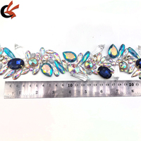 Nouvelle garniture thermocollante décorative en strass cristal à thème océanique pour carnaval et tenues de lundi