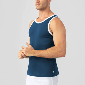 Débardeur d'été personnalisé pour hommes haut de fitness sans manches en coton respirant oem avec logo conçu pour une utilisation de marque privée en streetwear de gym - Product Image 2