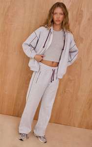 Ensemble de survêtement en molleton vintage uni pour femmes, sweat-shirt et pantalon, streetwear, salle de sport, entraînement, vêtements de sport, confortable - Product Image 3