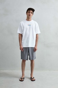 T-Shirt Regular Fit Beige Chiaro 100% Cotone - Stampa Grafica Creativa con Frutta Manica Corta 240g Stile Casual e alla Moda - Product Image 2