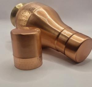 ขวดน้ำทองแดงแบบทุบขวดทองแดงขัดเงาขวดน้ำแฟนซีขายส่ง - Product Image 3